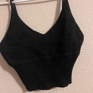 Vintage Beautiful Black Knit Women's Top 🖤